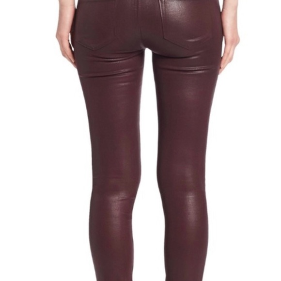 PAIGE DENIM VERDUGO COATED ULTRA SKINNY ANKLE JEANS SZ 30 velvet Plum - Picture 3 of 9